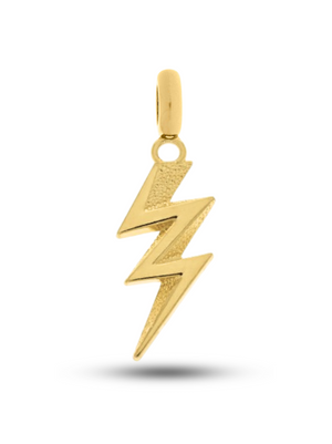 Pingente Raio (31mm) - Banhada a Ouro e Verniz Italiano