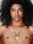 Pingente São Jorge 32mm - Banhado a Ouro e Verniz Italiano