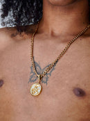 Corrente Grumet (5mm) 50, 60 ou 70 cm - Banhada a Ouro e Verniz Italiano