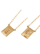 Escapulário Placa De Orixá Oxalá Banhada a Ouro 18k + Corrente Cadeado (1 mm) 70cm