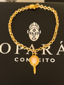 Pulseira Espelho de Oxum C/ Elo Português (1,5mm) Unissex de 18, 20 ou 22cm - Banhada a Ouro e Verniz Italiano