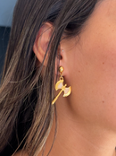 Brinco Machado de Xangô Antialérgico (31mm) - Banhado a Ouro e Verniz Italiano