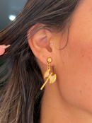 Brinco Machado de Xangô Antialérgico (31mm) - Banhado a Ouro e Verniz Italiano