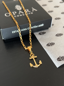 Pingente Marinheiro (31mm) - Banhado a Ouro e Verniz Italiano