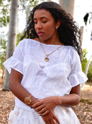 Kit Pingente Xangô (26mm) + Corrente Elo Chapado (3mm) de 60 ou 70 cm Banhado a Ouro e Verniz Italiano