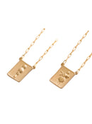 Escapulário Placa Orixá Ewa Banhada a Ouro 18k + Corrente Cadeado (1 mm) 70cm