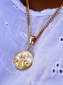 Pingente Oxalá 26mm - Banhado a Ouro e Verniz Italiano