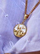 Pingente Oxalá 26mm - Banhado a Ouro e Verniz Italiano