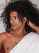 Kit Pingente Yansã (26mm) + Corrente Elo Português (1,5mm) de 50, 60 ou 70 cm Banhada a Ouro e Verniz Italiano.