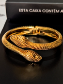 Pulseira Serpente 69mm Banhado a Ouro com Verniz Italiano