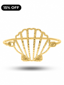 Pulseira Concha Vazada 69mm Banhada a Ouro e Verniz Italiano