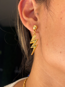 Brinco Raio de Iansã Antialérgico (31mm) - Banhado a Ouro e Verniz Italiano