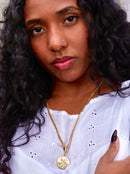 Pingente Oxalá 26mm - Banhado a Ouro e Verniz Italiano