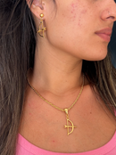 Brinco Ofá de Oxóssi Antialérgico (34mm) - Banhado a Ouro e Verniz Italiano