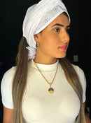 Brinco Tridente de Proteção Antialérgico (33mm) - Banhado a Ouro e Verniz Italiano