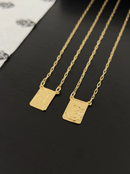 Escapulário Placa Oxum Banhada a Ouro 18k + Corrente Cadeado (1 mm) 70cm