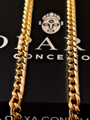 Kit Pingente Zé Pilintra 26mm Fundo Preto + Corrente Grumet (5mm) de 60 ou 70 CM - Banhada a Ouro e Verniz Italiano .