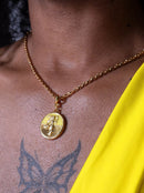 Pingente Oxum 26mm - Banhado a Ouro e Verniz Italiano