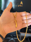 Pingente Espada de Iansã (31mm) - Banhada a Ouro e Verniz Italiano