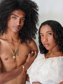 Pingente Oxalá 26mm - Banhado a Ouro e Verniz Italiano