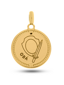 Pingente Obá 26mm - Banhado a Ouro e Verniz Italiano