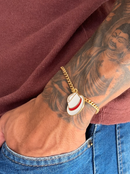Conjunto Chapéu de Malandro: Pulseira + Corrente C/ Pingente - Banhado a Ouro e Verniz Italiano