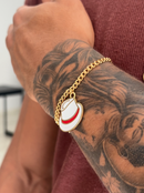 Conjunto Chapéu de Malandro: Pulseira + Corrente C/ Pingente - Banhado a Ouro e Verniz Italiano