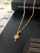 Corrente Elo Português (1mm) de 50, 60 ou 70 cm - Banhada a Ouro e Verniz Italiano