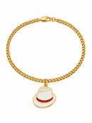 Pulseira Chápeu de Malandro C/ Grumet (3mm) de 18, 20 ou 22cm - Banhada a Ouro e Verniz Italiano