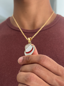 Conjunto Chapéu de Malandro: Pulseira + Corrente C/ Pingente - Banhado a Ouro e Verniz Italiano