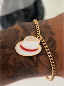 Pulseira Chápeu de Malandro C/ Grumet (3mm) de 18, 20 ou 22cm - Banhada a Ouro e Verniz Italiano