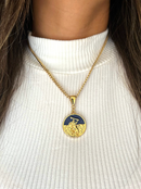 Pingente Ogum 26mm - Banhado a Ouro e Verniz Italiano