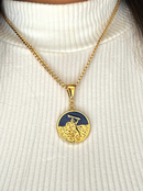 Pingente Ogum 26mm - Banhado a Ouro e Verniz Italiano
