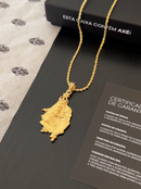 Kit Pingente Orixá Obaluaê Banhada a Ouro 18k e Cravejada C/ Micro Zircônias + Corrente Cordão Baiano (1 mm) 65cm
