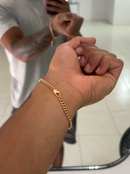 Pulseira Chápeu de Malandro C/ Grumet (3mm) de 18, 20 ou 22cm - Banhada a Ouro e Verniz Italiano
