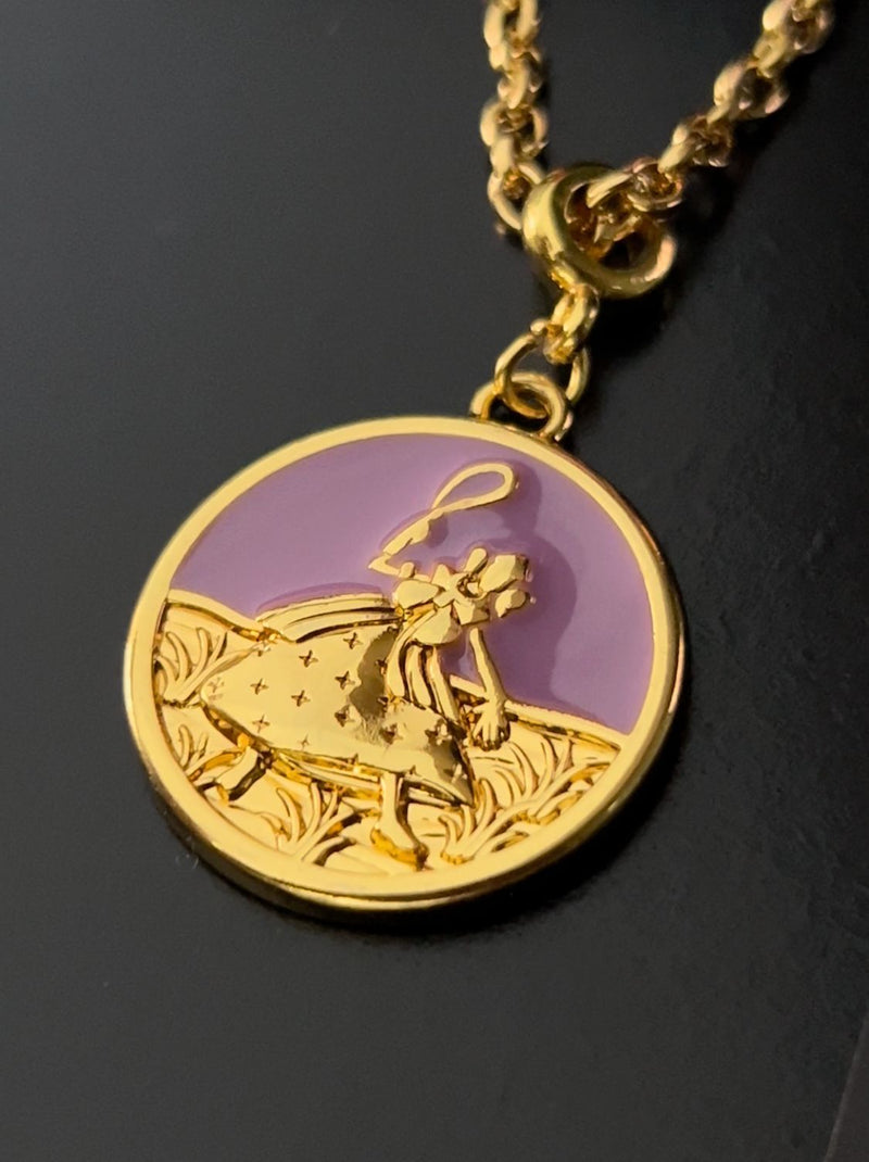 Kit Pingente Nanã (26mm) + Corrente Elo Português (1,5mm) de 60 ou 70 cm Banhada a Ouro e Verniz Italiano.