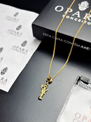 Kit Pingente Iemanjá (20mm) + Corrente Elo Português (1mm) de 60 cm ou 70 cm - Banhada a Ouro e Verniz Italiano