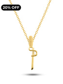 Kit Pingente Espada de Ogum (20mm) + Corrente Elo Português (1mm) de 60 cm ou 70 cm - Banhada a Ouro e Verniz Italiano