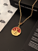 Kit Pingente Yansã (26mm) + Corrente Elo Português (1,5mm) de 50, 60 ou 70 cm Banhada a Ouro e Verniz Italiano.