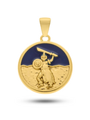 Pingente Ogum 26mm - Banhado a Ouro e Verniz Italiano