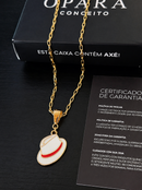 Conjunto Chapéu de Malandro: Pulseira + Corrente C/ Pingente - Banhado a Ouro e Verniz Italiano