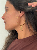 Argola Número 7 (55mm) - Banhada a Ouro com Verniz Antialérgico