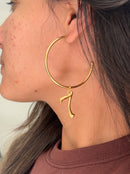 Argola Número 7 (55mm) - Banhada a Ouro com Verniz Antialérgico