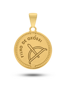 Pingente Oxóssi 26mm - Banhado a Ouro e Verniz Italiano