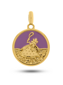 Pingente Nanã 26mm - Banhado a Ouro e Verniz Italiano