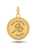 Pingente Xangô 26mm - Banhado a Ouro e Verniz Italiano