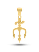 Pingente Tridente de Proteção (33mm) - Banhada a Ouro e Verniz Italiano