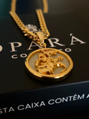 Pingente São Jorge 32mm - Banhado a Ouro e Verniz Italiano