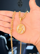 Corrente Grumet (5mm) 50, 60 ou 70 cm - Banhada a Ouro e Verniz Italiano