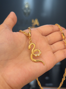 Pingente Serpente (38mm)  - Banhada a Ouro e Verniz Italiano